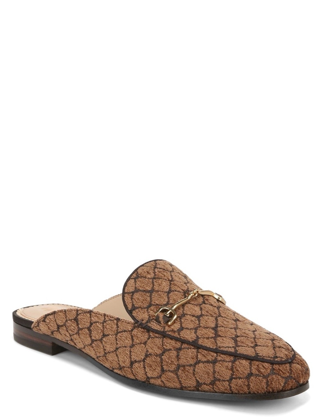 Sam Edelman Linnie Horsebit Mule Loafers Brown Chenille Printed 8